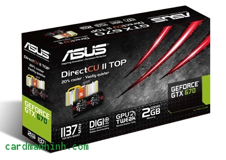 Hộp card màn hình ASUS GeForce GTX 670 DirectCU II TOP