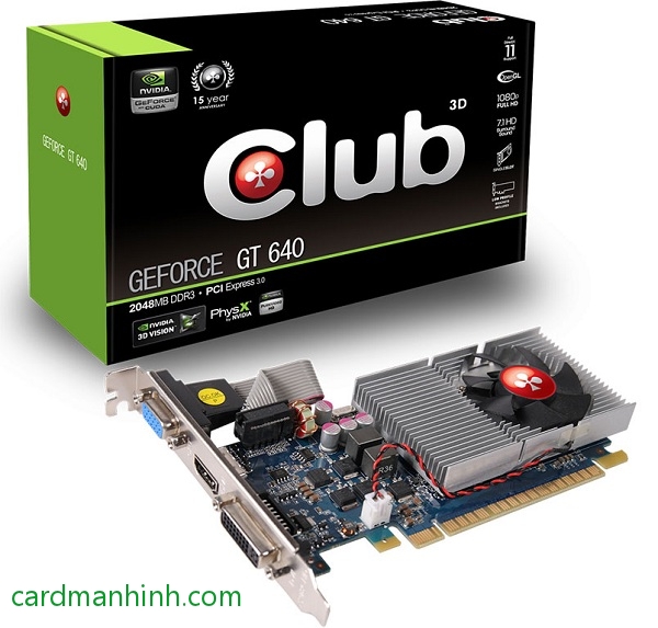 Card màn hình Club 3D GeForce GT 640 2048MB GDDr3