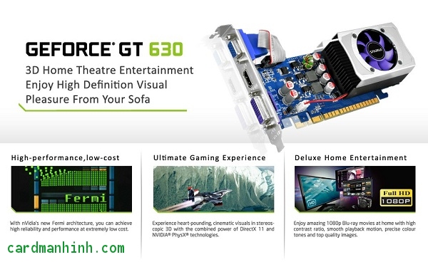 Card màn hình Sparkle GeForce GT 630 low-profile